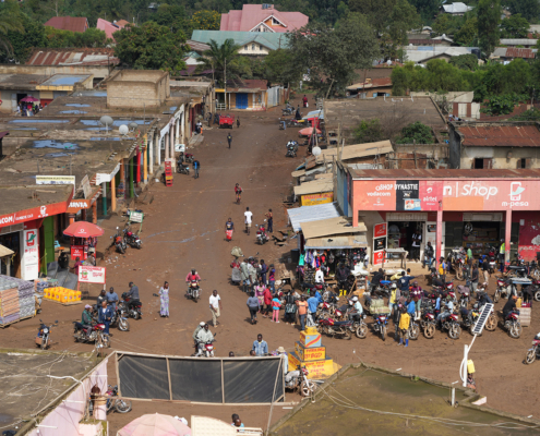 Street in the Town of Bunia Eastern Congo