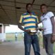 Two christian men on a porch - during break on youth camp